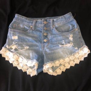High Rise Jean Shorts